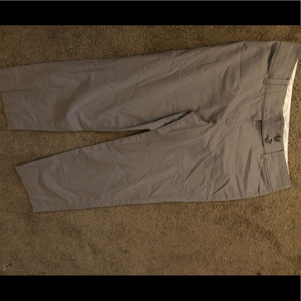 Tan Cropped Business Pants